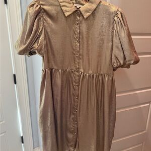 JODIFL Metallic Gold Blouse